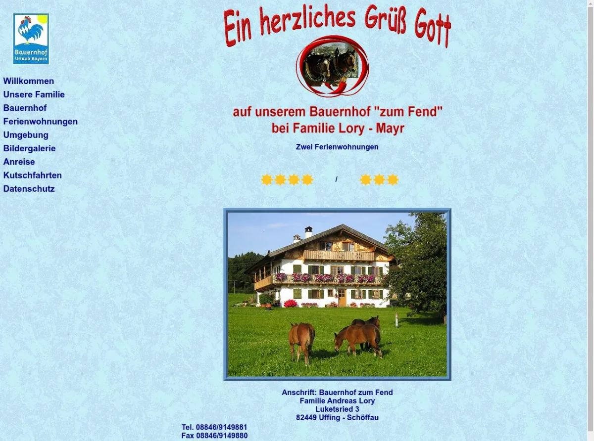 Familie Andreas Lory - Bauernhof "Zum Fend"