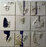 Margareta Biegert-Simm „Fragmente“ - jeweils 40cm x 40cm, auf Plexiglas
