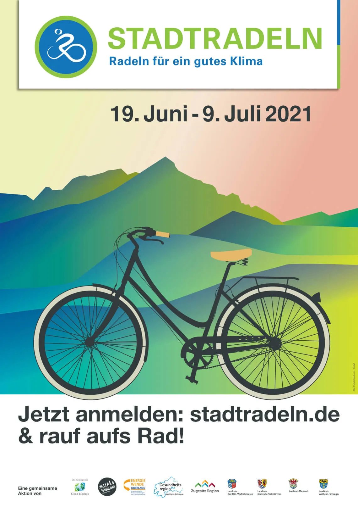 Stadtradeln in Uffing und Schöffau vom 19. Juni - 09. Juli 2021